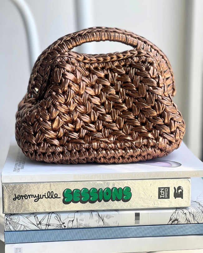 Bronze Brown Basket Bag
