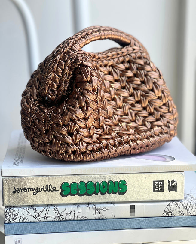 Bronze Brown Basket Bag