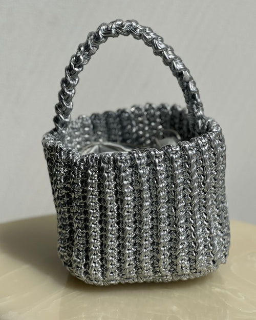 Bucket Bag in Silver