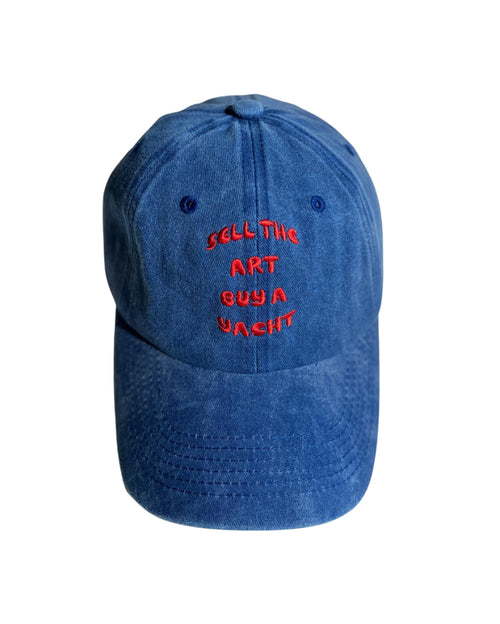 Cotton Cap With Embroidered Slogan - Sell The Art, Buy A Yacht