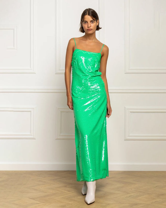 Cahuita green sequin dress