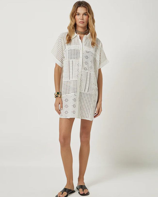 Colbee Mini Kaftan Simply White