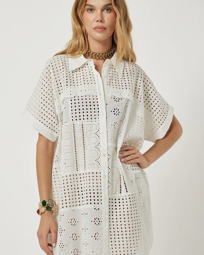 Colbee Mini Kaftan Simply White