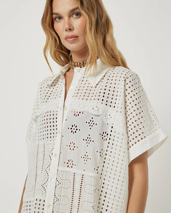 Colbee Mini Kaftan Simply White
