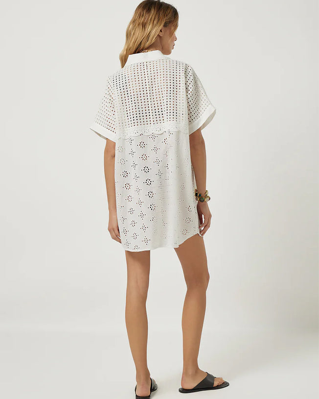 Colbee Mini Kaftan Simply White