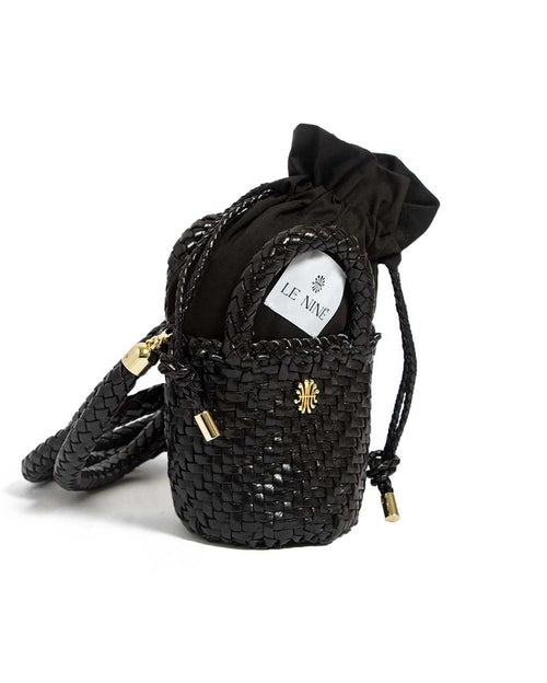 Camille Licorice Leather Bag - Black