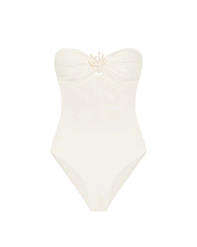 Catherine One-Piece Swimsuit with Kathy Skirt Set - Sand