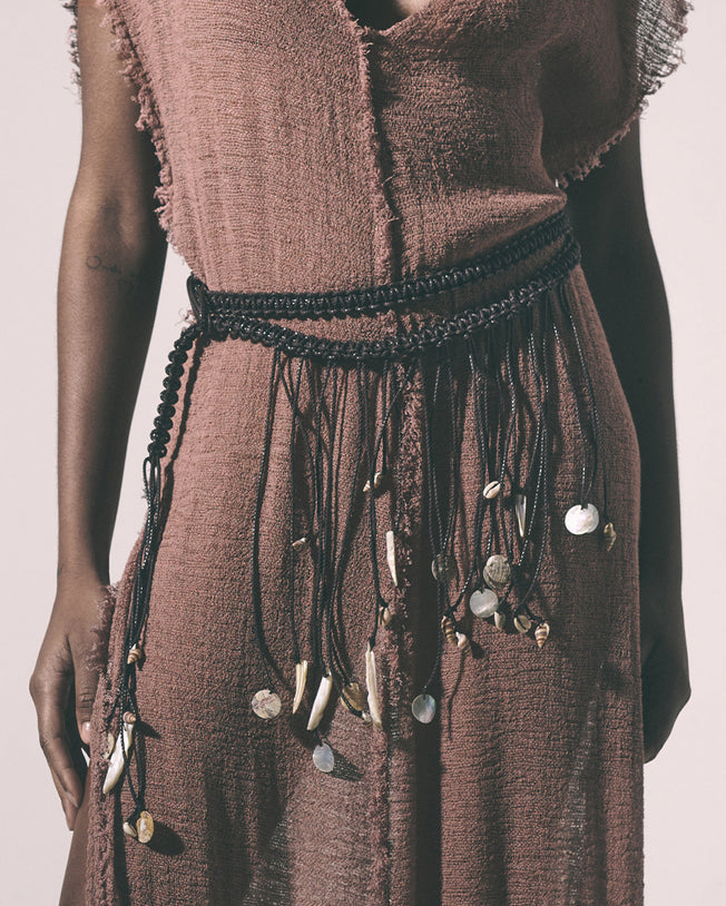 Caya Maxi Dress with Indiana Belt Mocha