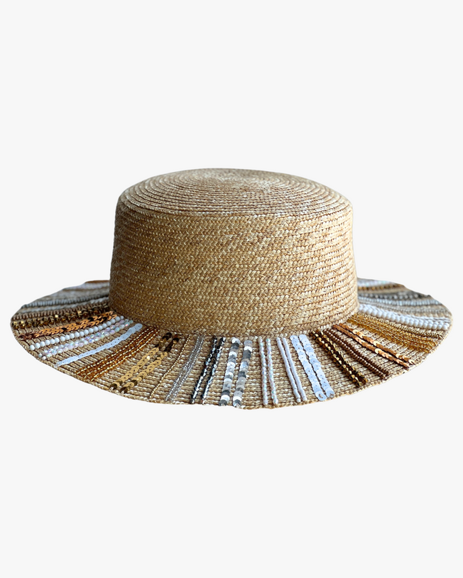 Chapeau De Paille Mahana with Sequins