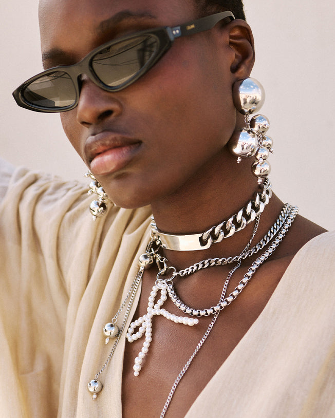 Checkmate Necklace Silver