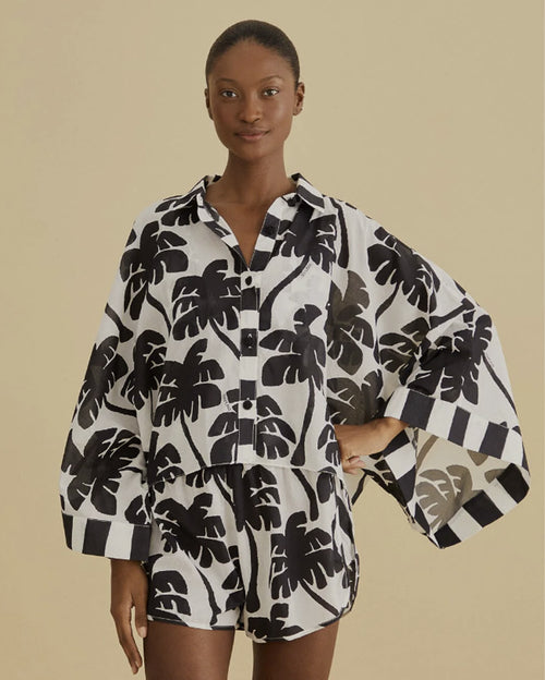 Coconut Kimono Shirt & Shorts Set