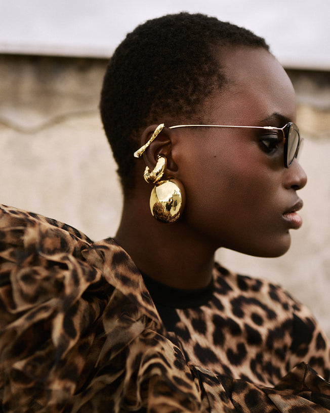 Cyclone Earrings Gold