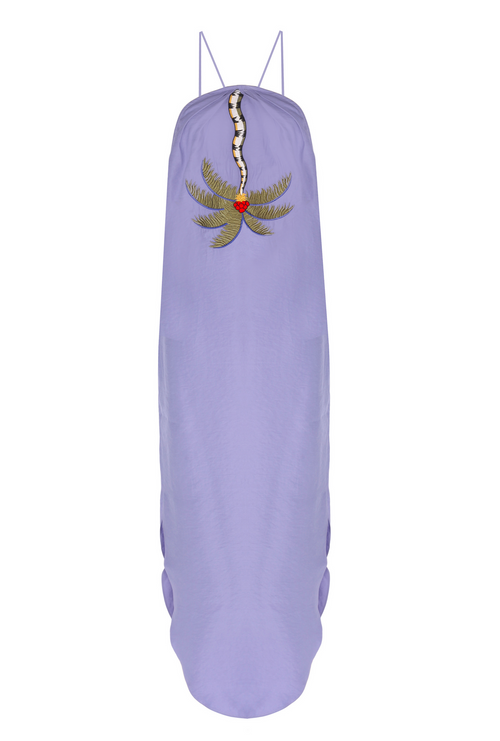 Topsy-Turvy Palm Dress Purple