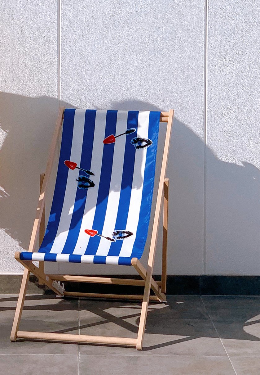 Deck Chair Blue White Stripe