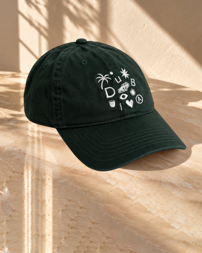 Dubai Doodle Icons - Dark Green
