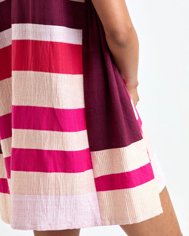 Elina Caftan Short Dress Betami Cherry