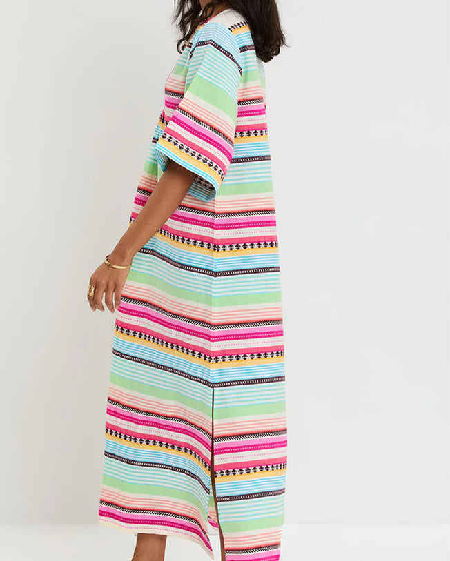 Edna V-Neck Long Dress in Beali Festival