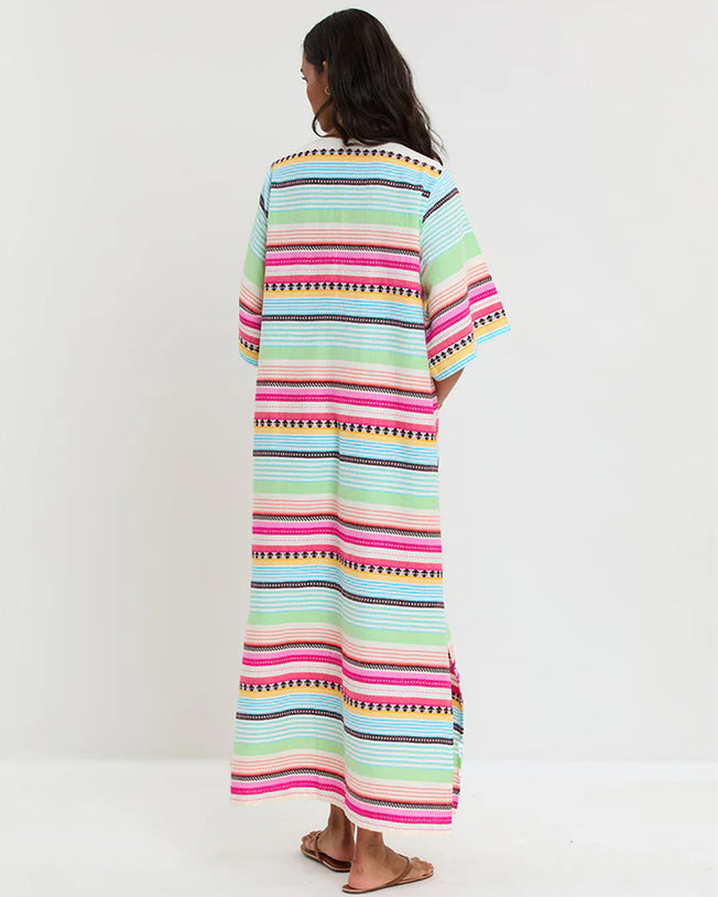 Edna V-Neck Long Dress in Beali Festival
