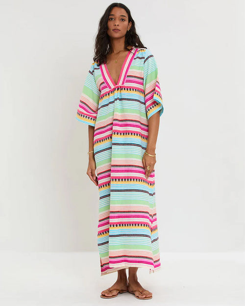 Edna V-Neck Long Dress in Beali Festival