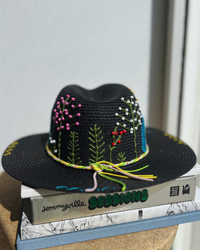 Emily Black Panama Hat
