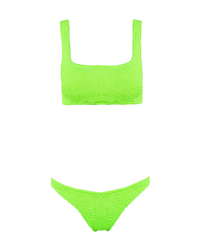 Emily Two Piece Bikini Set in Lime Green