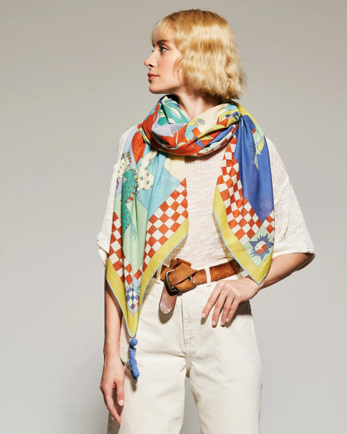 Equine Harmony Printed Cotton Scarf 137cm