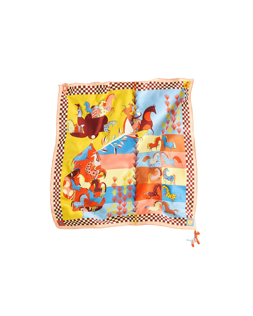 Equine Harmony Printed Silk Scarf 105cm