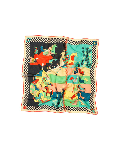 Equine Harmony Printed Silk Scarf 64cm