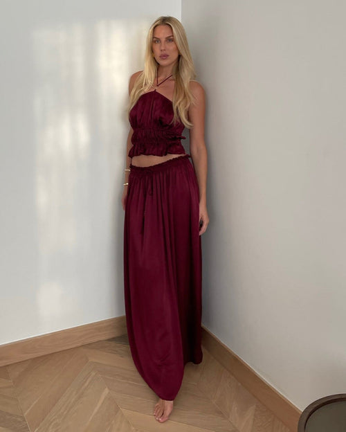 Eva Top and Cindy Skirt Raspberry Set