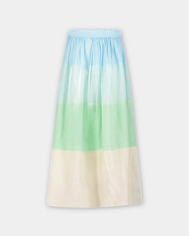 Mita Button Up Blouse and Freye Skirt Set Nefas Mint