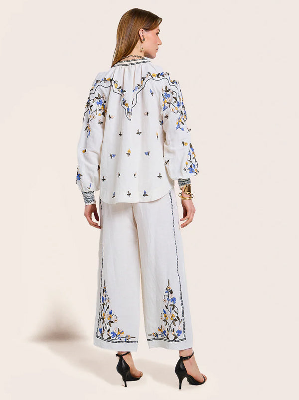 Femme Top and Fiona Trouser Set Vanilla