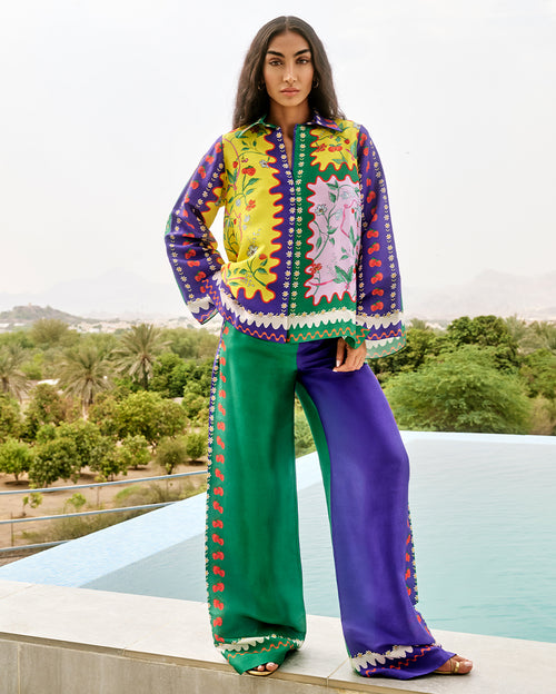 Fiona Co-Ord Set with Patchwork Inspired Floral Print