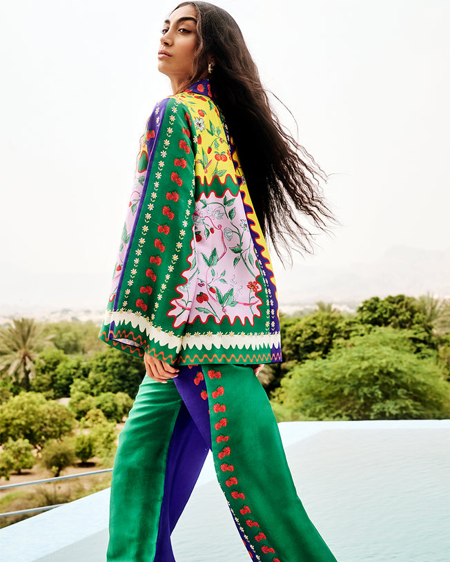 Fiona Co-Ord Set with Patchwork Inspired Floral Print