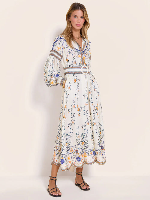 Flora Danica Long Dress Vanilla