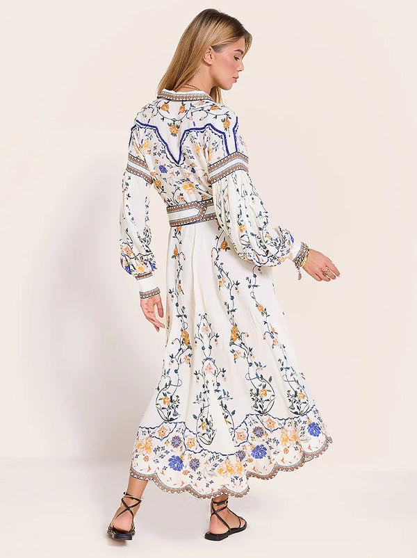 Flora Danica Long Dress Vanilla