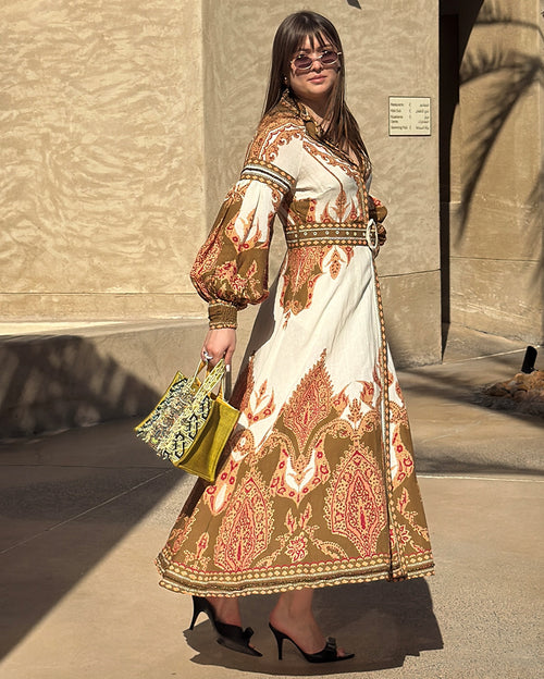 Florista Long Dress Olive Green