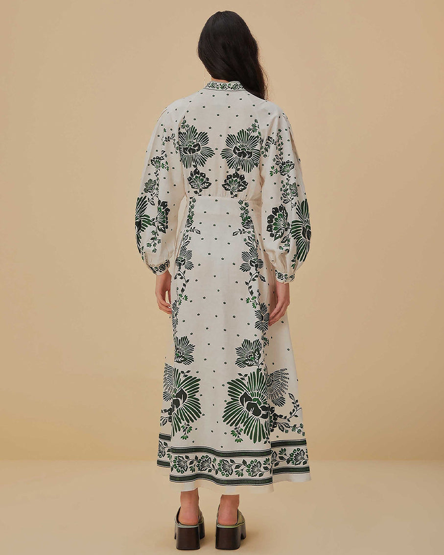 forest soul off white maxi dress Farm Rio Forest Soul Off-White Maxi Dress by FARM RIO