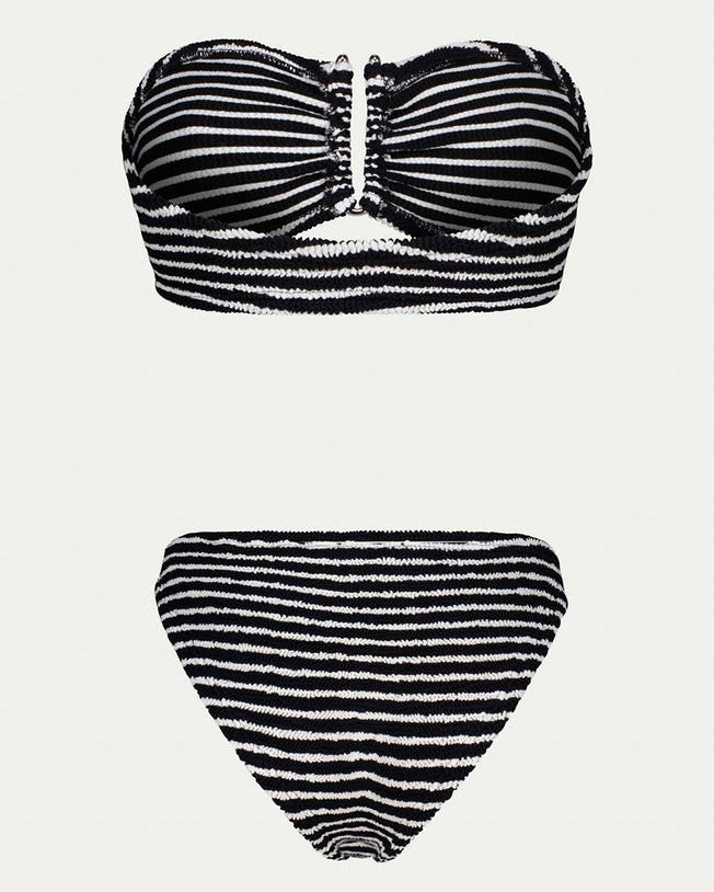 Frida Black & White Stripe Bikini Set