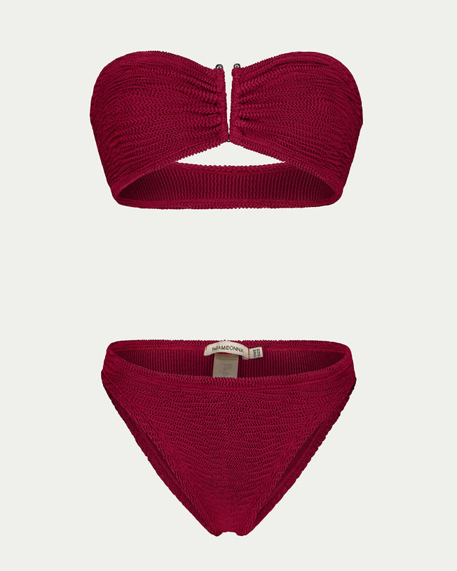 Frida Burgundy Bikini Set
