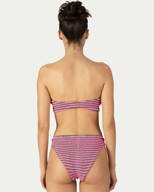 Frida Gum with Emerald Stripe Bikini Set