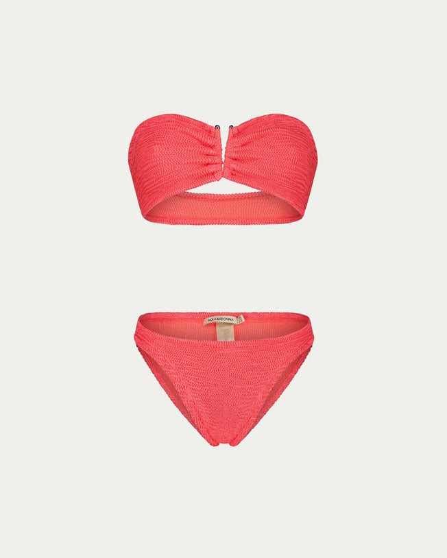 Frida Two-Piece Coral Bikini Set