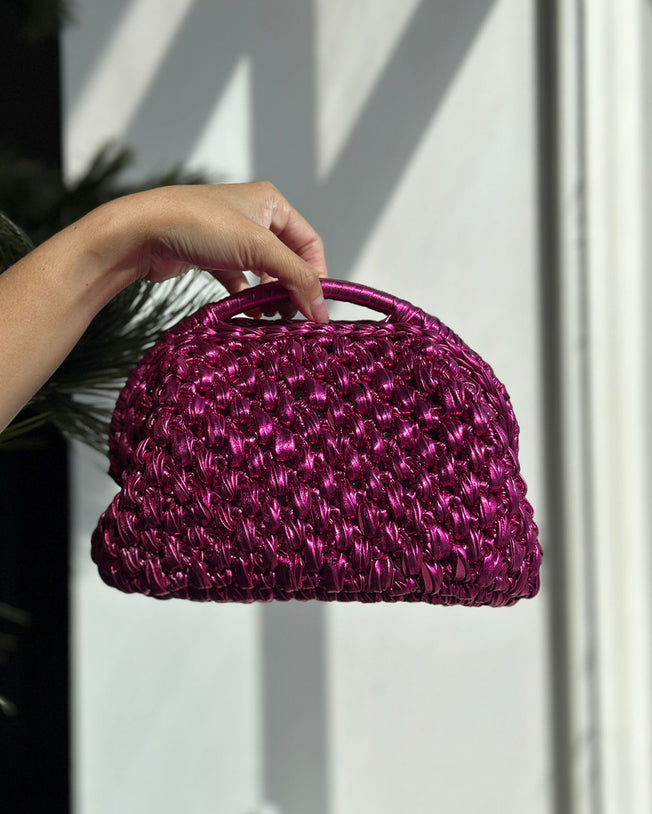 Fushia Basket Bag