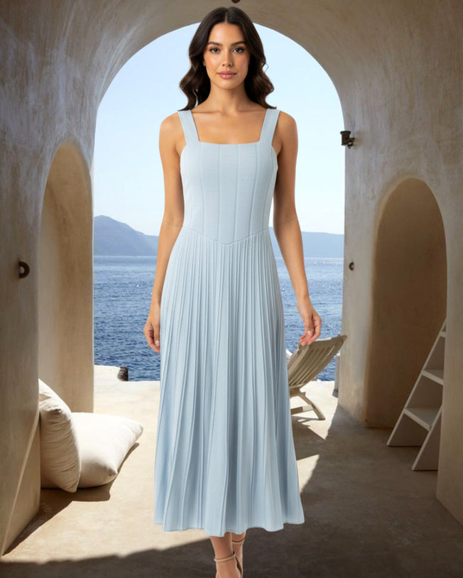 Gabriela Sleeveless Maxi Dress - Light Blue