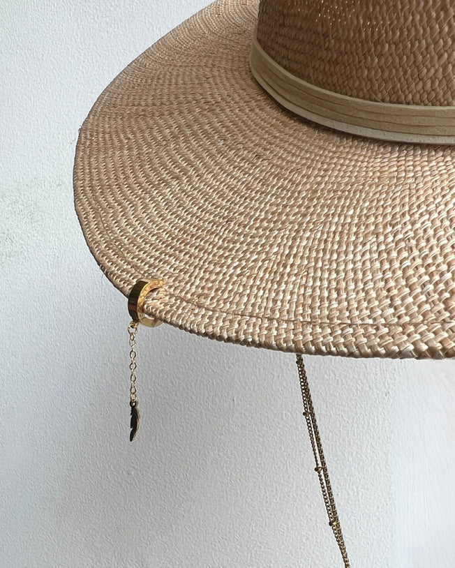 Gambler Double Ring Beige Panama Hat