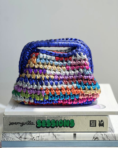 Grand Galactica Rectangular Open Handle Miumiu Multicolor Clutch