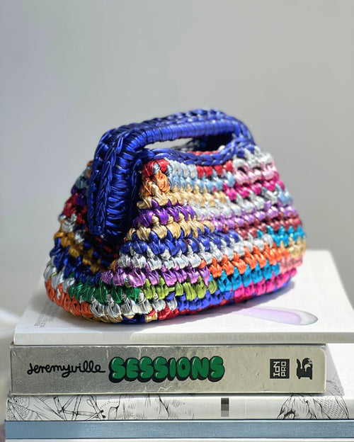 Grand Galactica Rectangular Open Handle Miumiu Multicolor Clutch