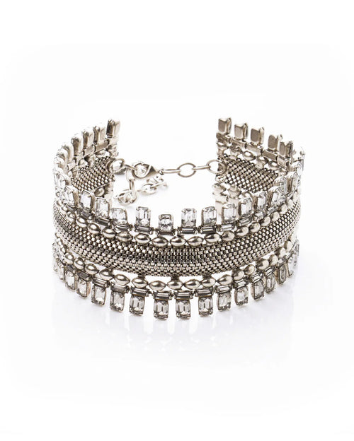 HADLEY II - 18K Gold Plated Choker Antiqued Finish with Perfect Solo or Layered