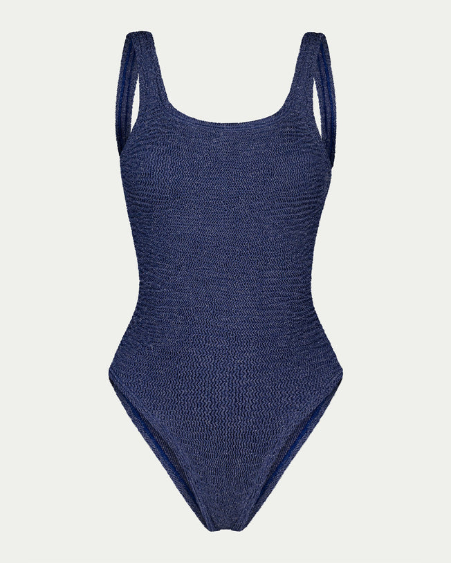 Hailey Navy Lurex Swimsuit