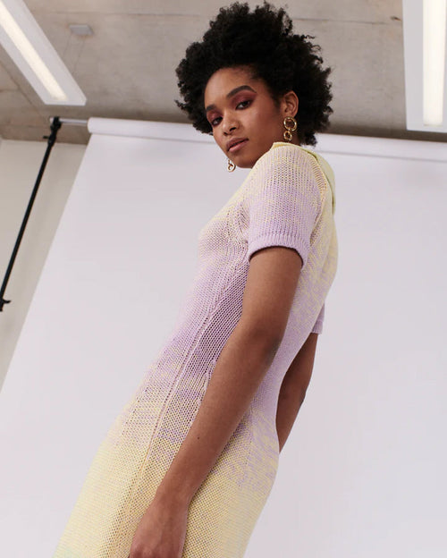 Harling pastel ombre knit midi dress