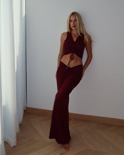 Hayden Top and Lamis Skirt Raspberry Set